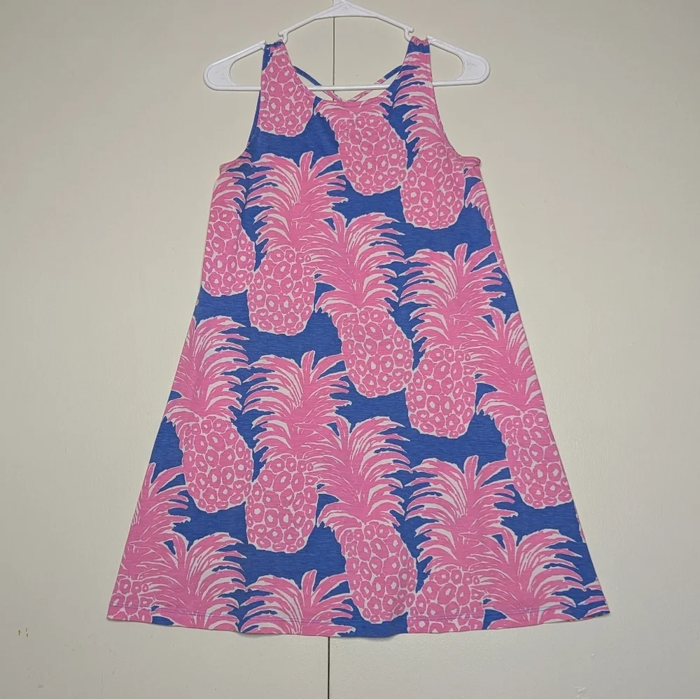 Lilly Pulitzer Kristen Swing Dress Pineapple Strappy Back Beachy‎ Size XS